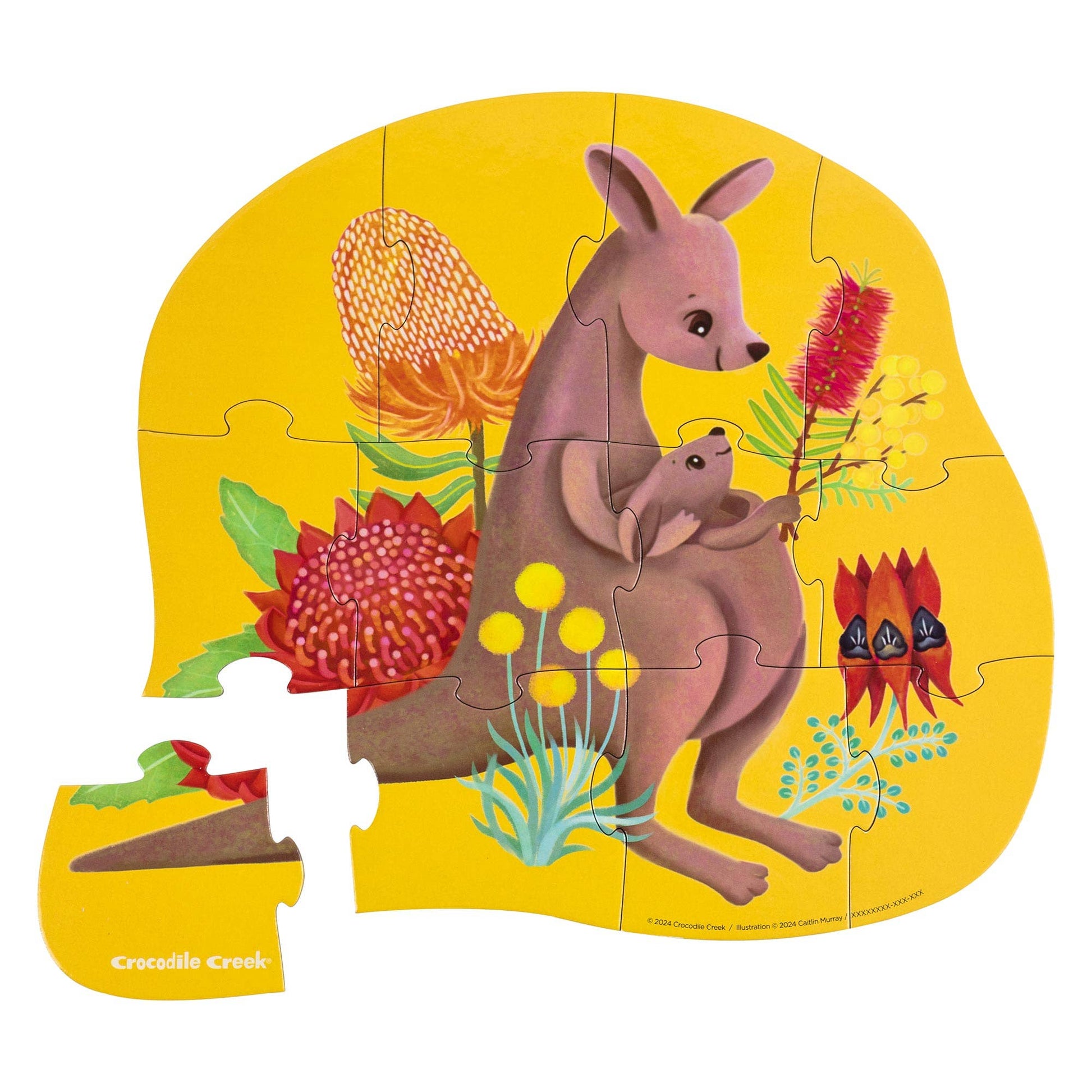 Mini Puzzle 12 pc - Kangaroo & Joey