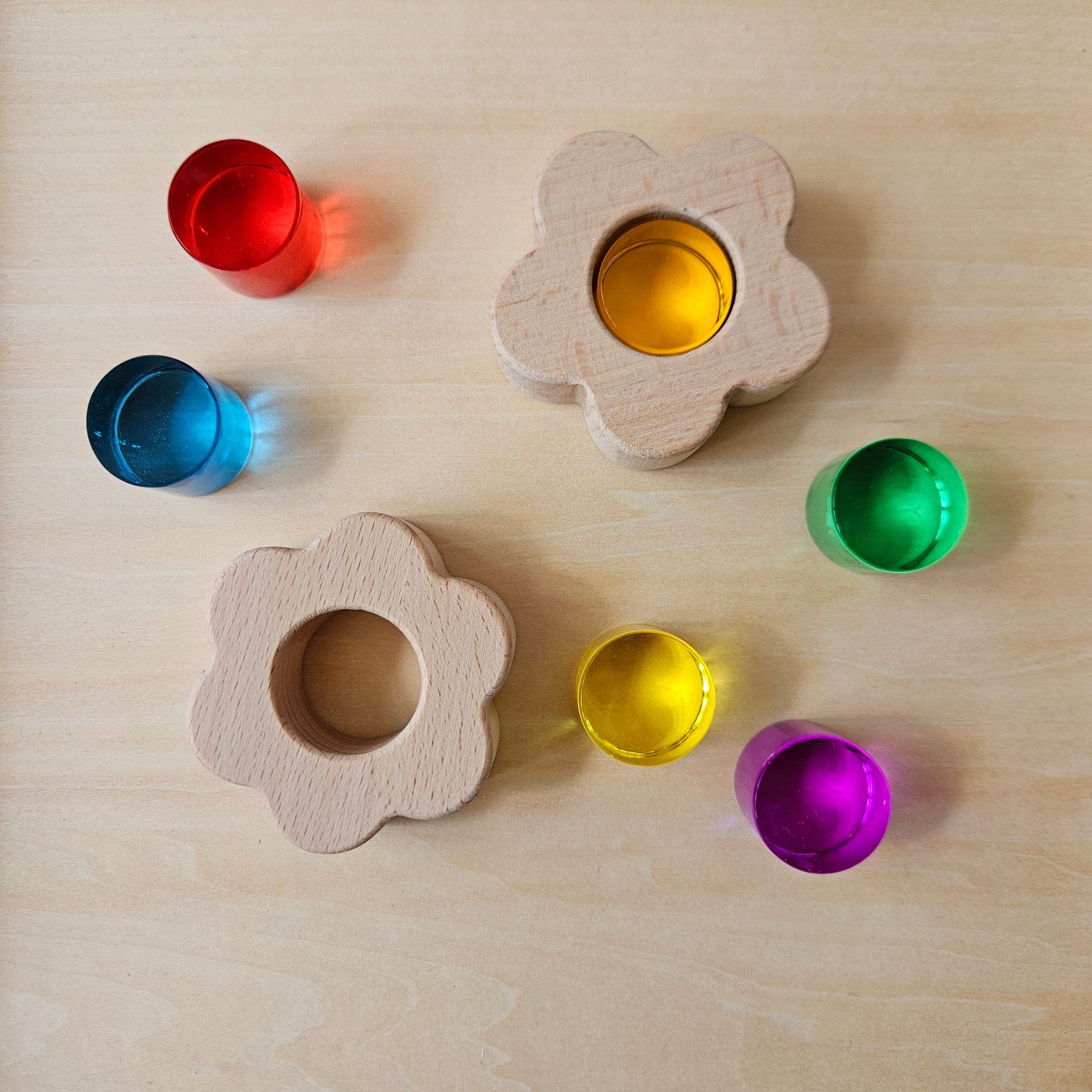 My Little Creator Lucite Kingdom Building Set close up flower wooden toy australia