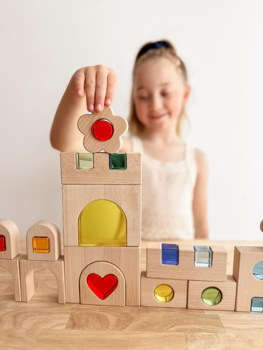 My Little Creator Lucite Kingdom Building Set wooden building blocks play