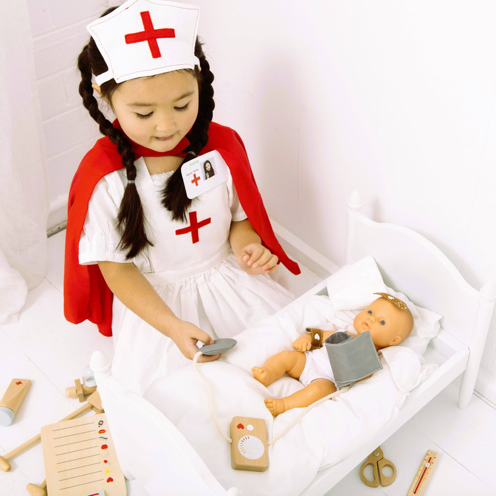 Make Me Iconic Wooden Pretend Play Doctors Kit - blood pressure toy