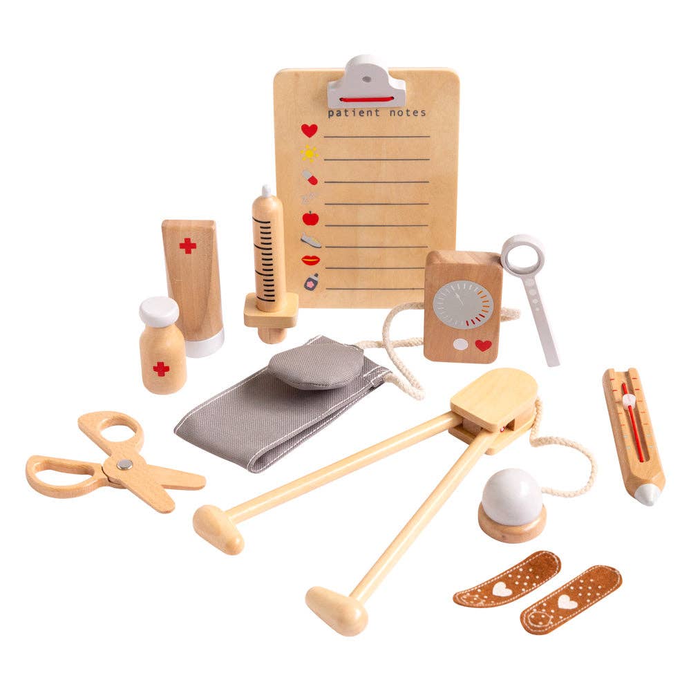 Make Me Iconic Wooden Pretend Play Doctors Kit - What's included view