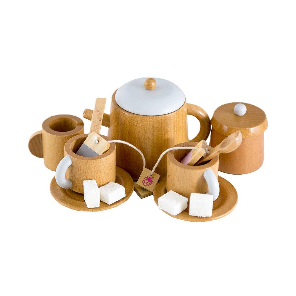 Make Me Iconic Wooden Tea Set - pretend play set