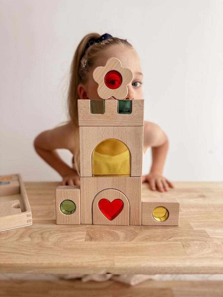 My Little Creator Lucite Kingdom Building Set wooden building blocks wooden toys australia