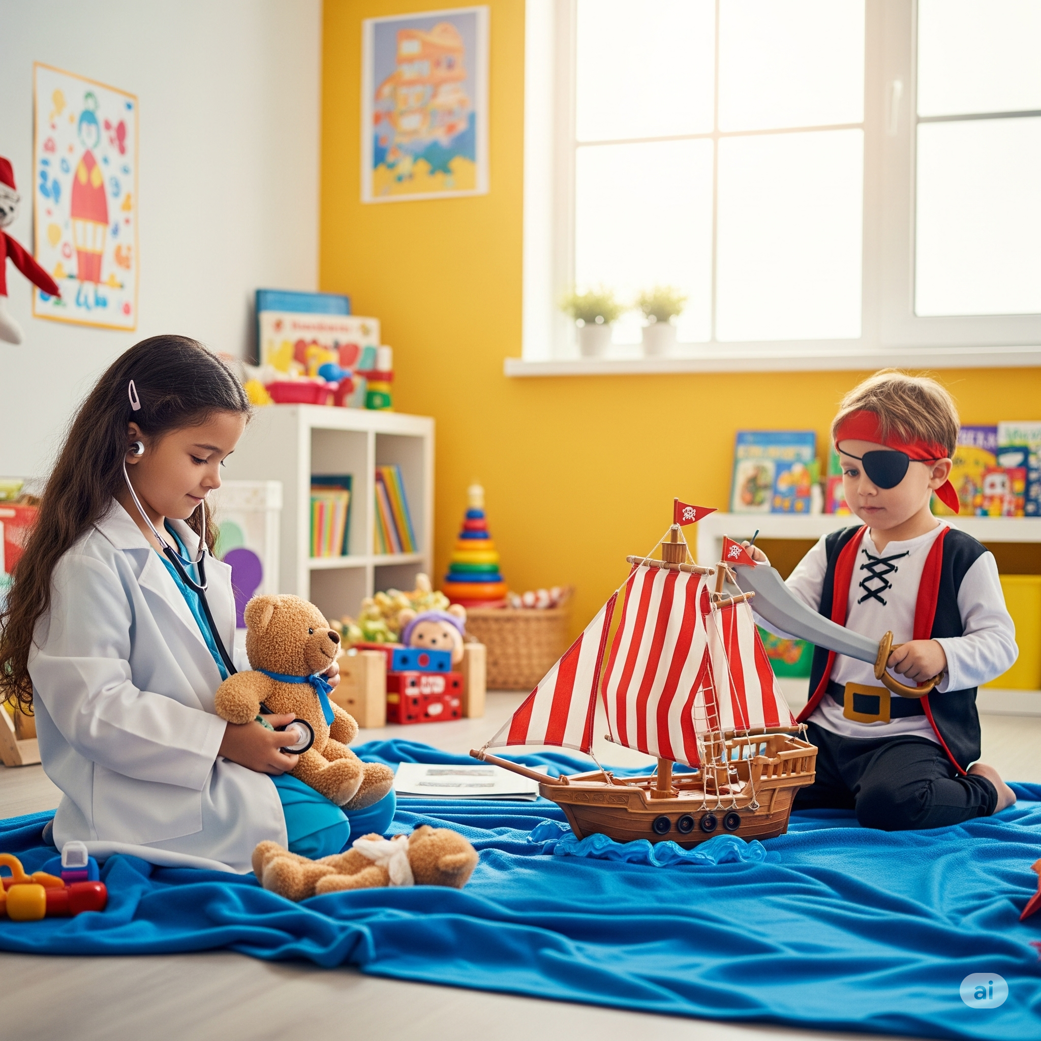 Guides and advice for independent play and pretend play for parents of toddlers