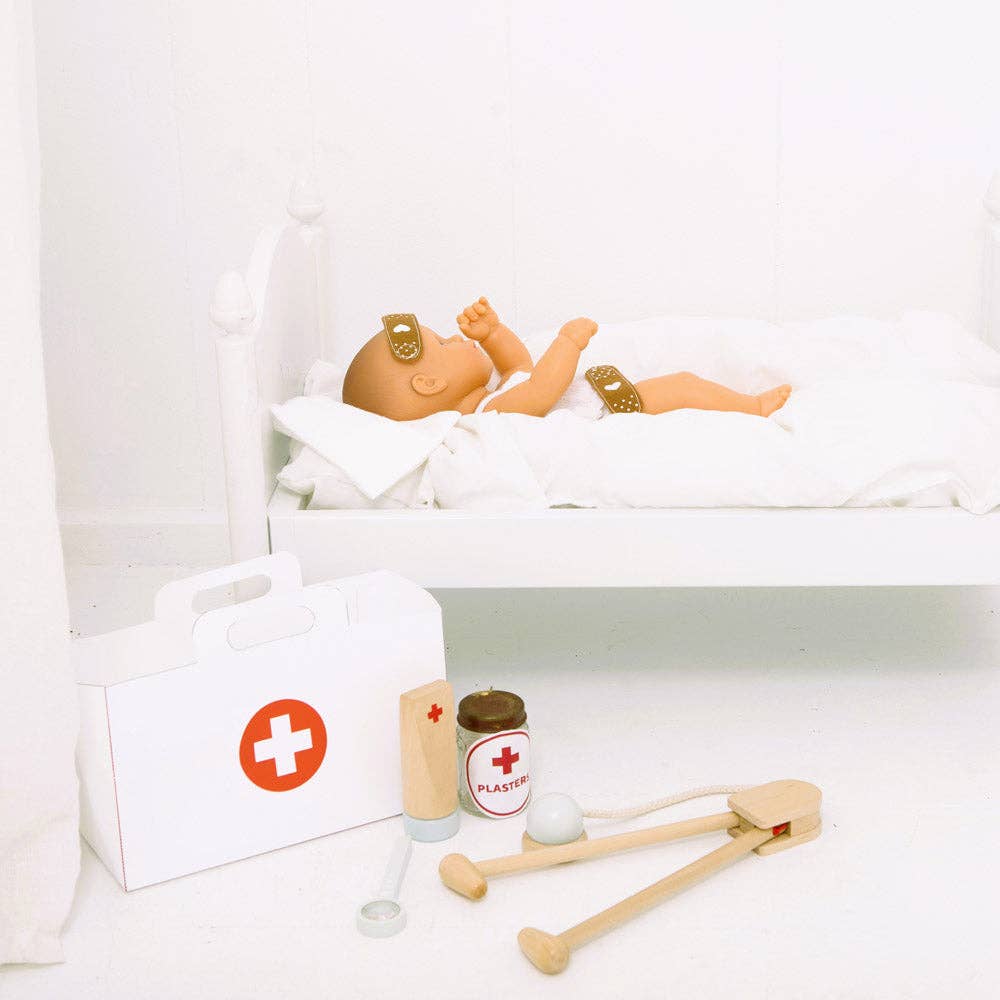 Make Me Iconic Wooden Pretend Play Doctors Kit - with doll