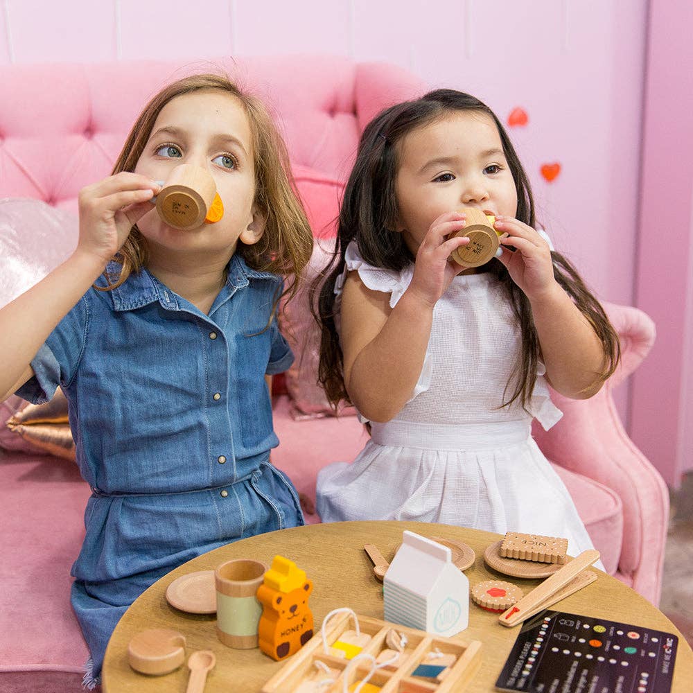 Make Me Iconic Pretend Play Tea Set Extension Kit children playing example